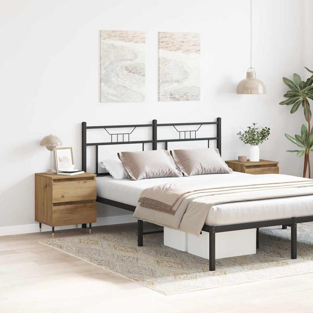 Bedside Cabinet with Drawer 2 pcs Artisan oak 40 x 35 x 50 cm